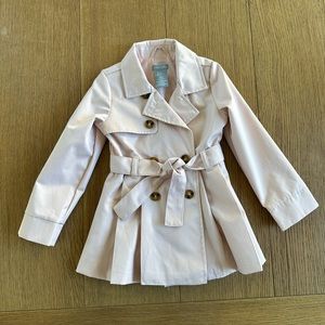 Tahari toddler girls trench coat light pink 3T NWOT